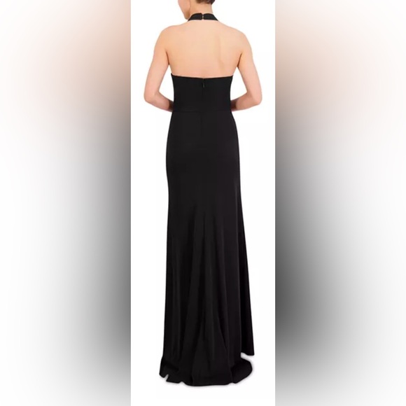 BCBGMAXAZRIA black halter gown - Picture 2 of 3
